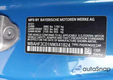 2022 BMW Z4 Sdrive30I from USA, damaged, VIN WBAHF3C01NWX41824